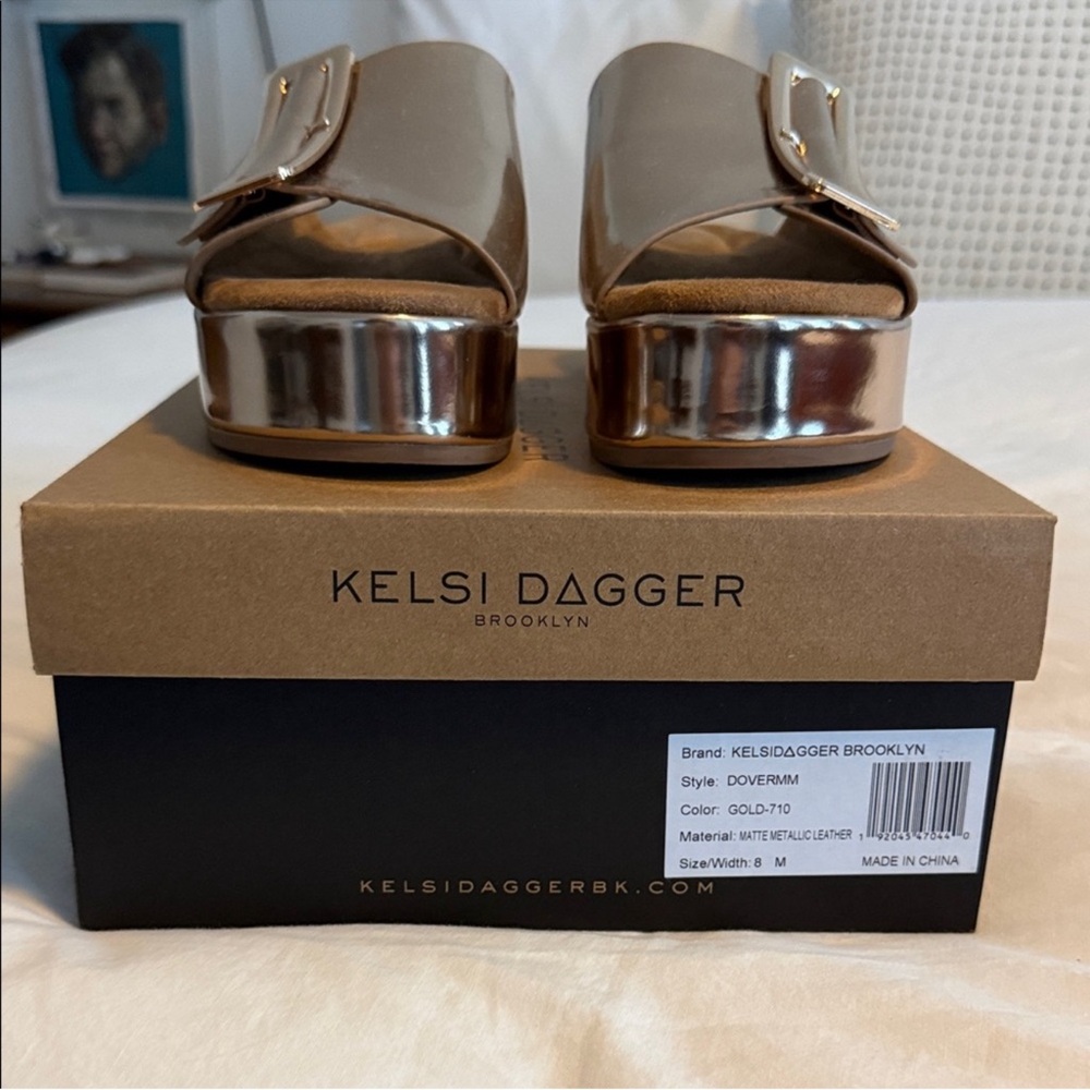 Kelsi Dagger Gold Metallic  Dover Slides